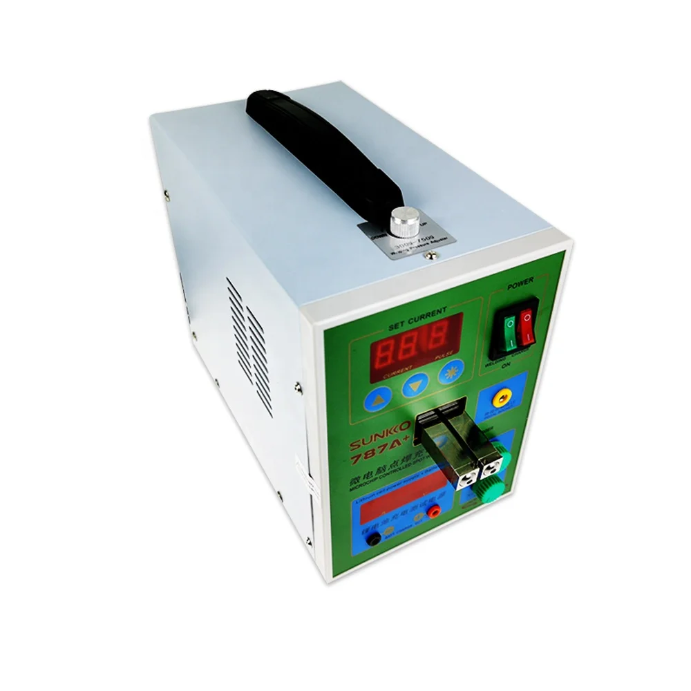 SUNKKO 787A+ LED Pulse Battery Spot Welder Micro-Computer 18650 Micro Welding LED Light Battery Clamp Spot Soldering Station