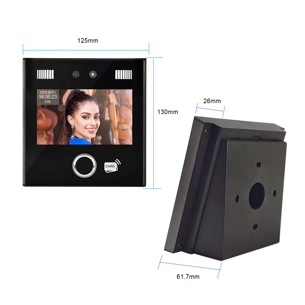 WIFI Cloud Dynamic Face Recognition Fingerprint Time Attendance Recorder with Backup Battery
