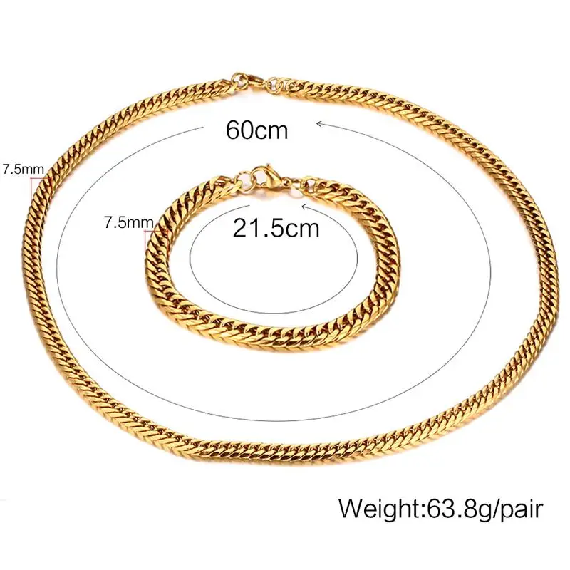 thick curb chain for men 14k big gold stainless steel cuban link chain necklace