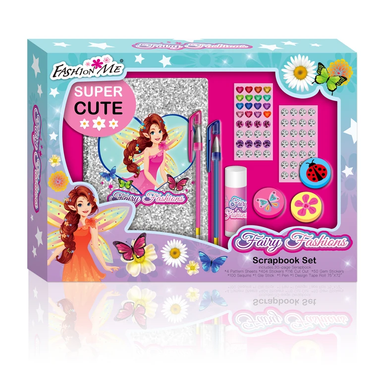 scrap book fairy fashion notebook set kids educational set