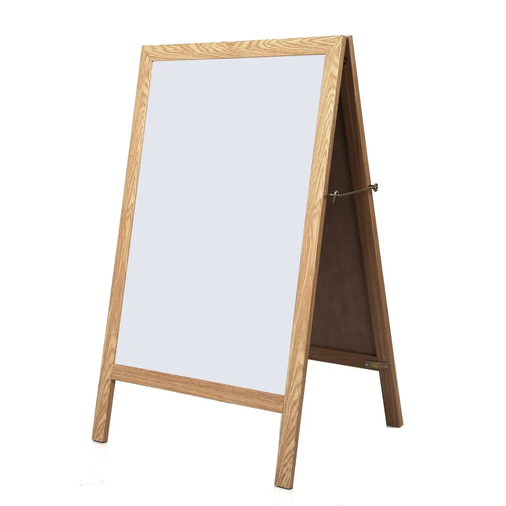 
Wood Easel Pine Wood Frame Double Sides Laminate A-Frame Chalkboard 