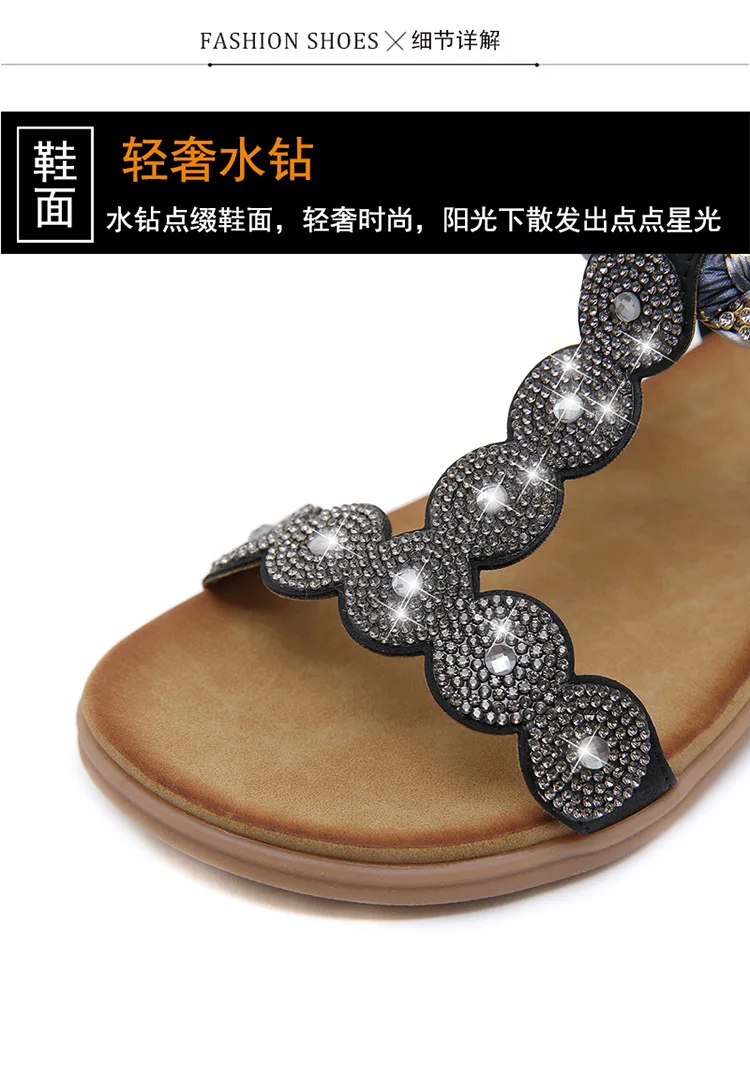 Wholesale Summer Flat Sandal Shoes New for Women Custom PU Printing Beach Sandals Anti-slip Casual Flat Shoes Women Sandals