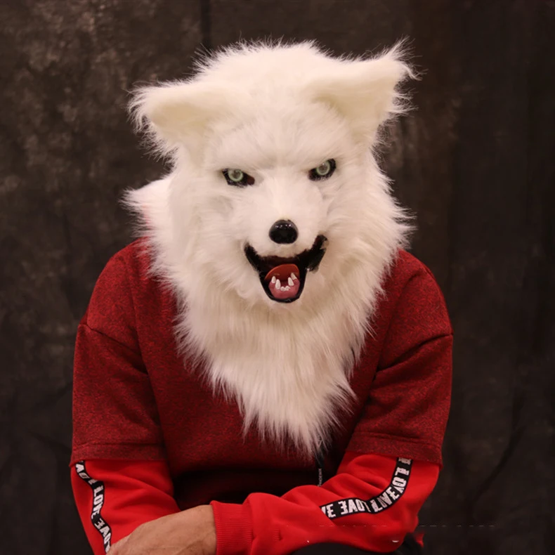 2024 High Quality Hot halloween Fox realistic mask horror face scary dance party halloween masks