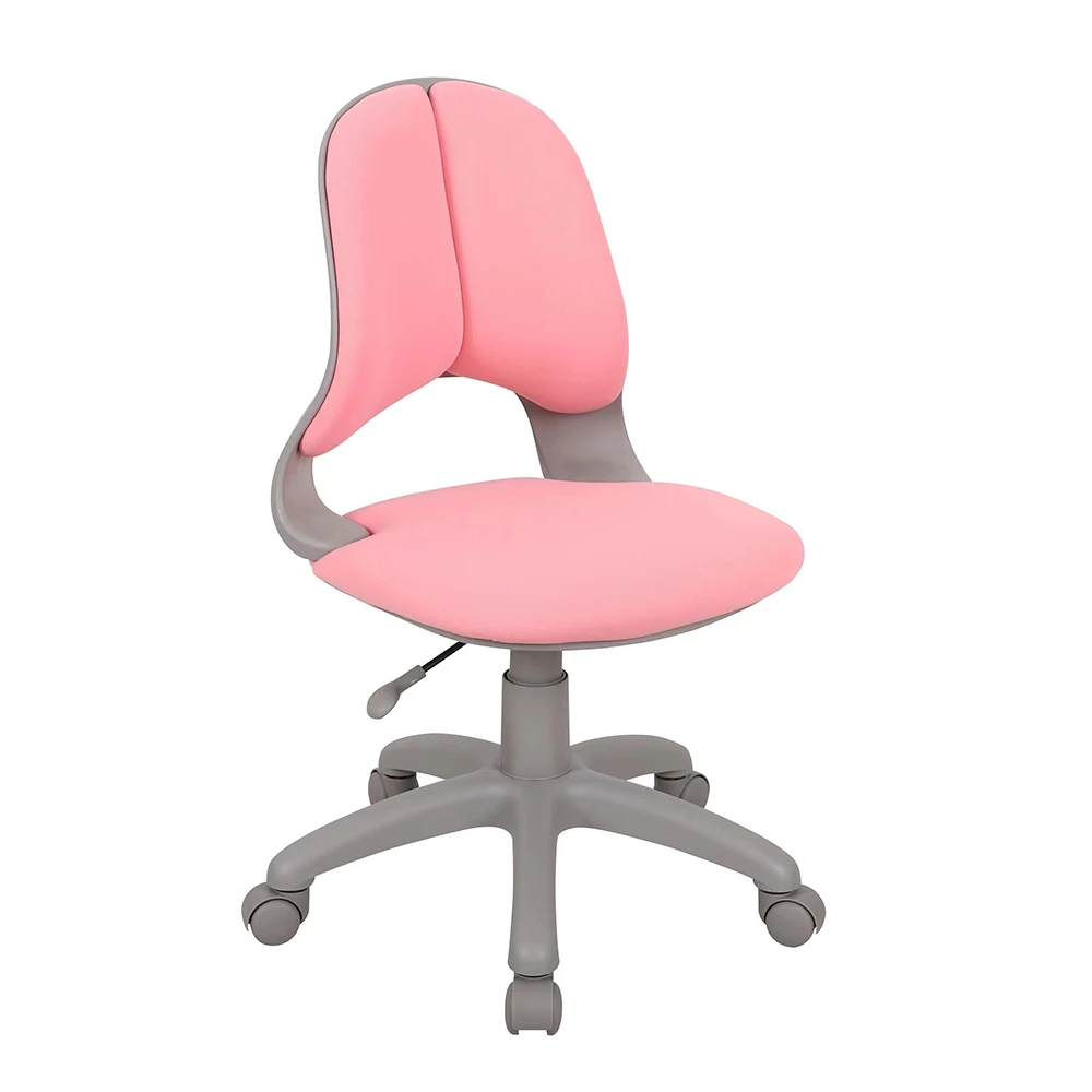 Hot Selling Fabric Double Back Kid Chair without Armrest Student Chair with Castor for Home and School