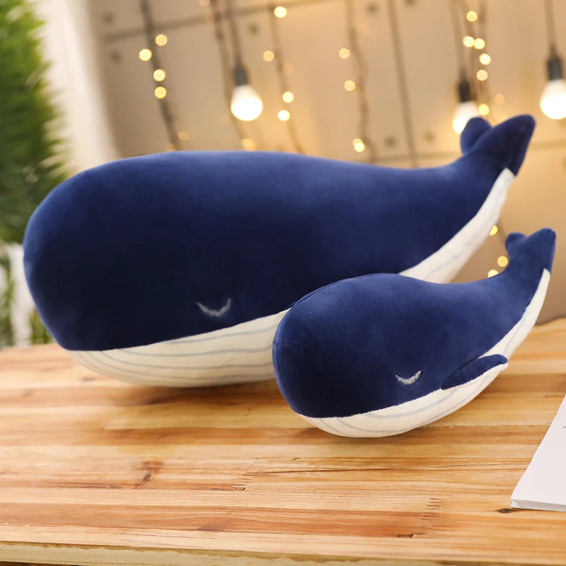 New Arrival Custom Baby Blue Whale Pillow Ocean Fish Plush Toy Stuffed Animals Plush Whale