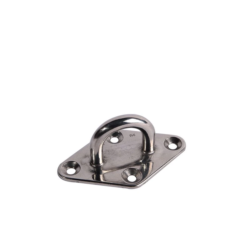 Stainless Steel SS304SS316 Diamond Eye Plate Pad Eye Marine Door Hardware 5mm 6mm 8mm