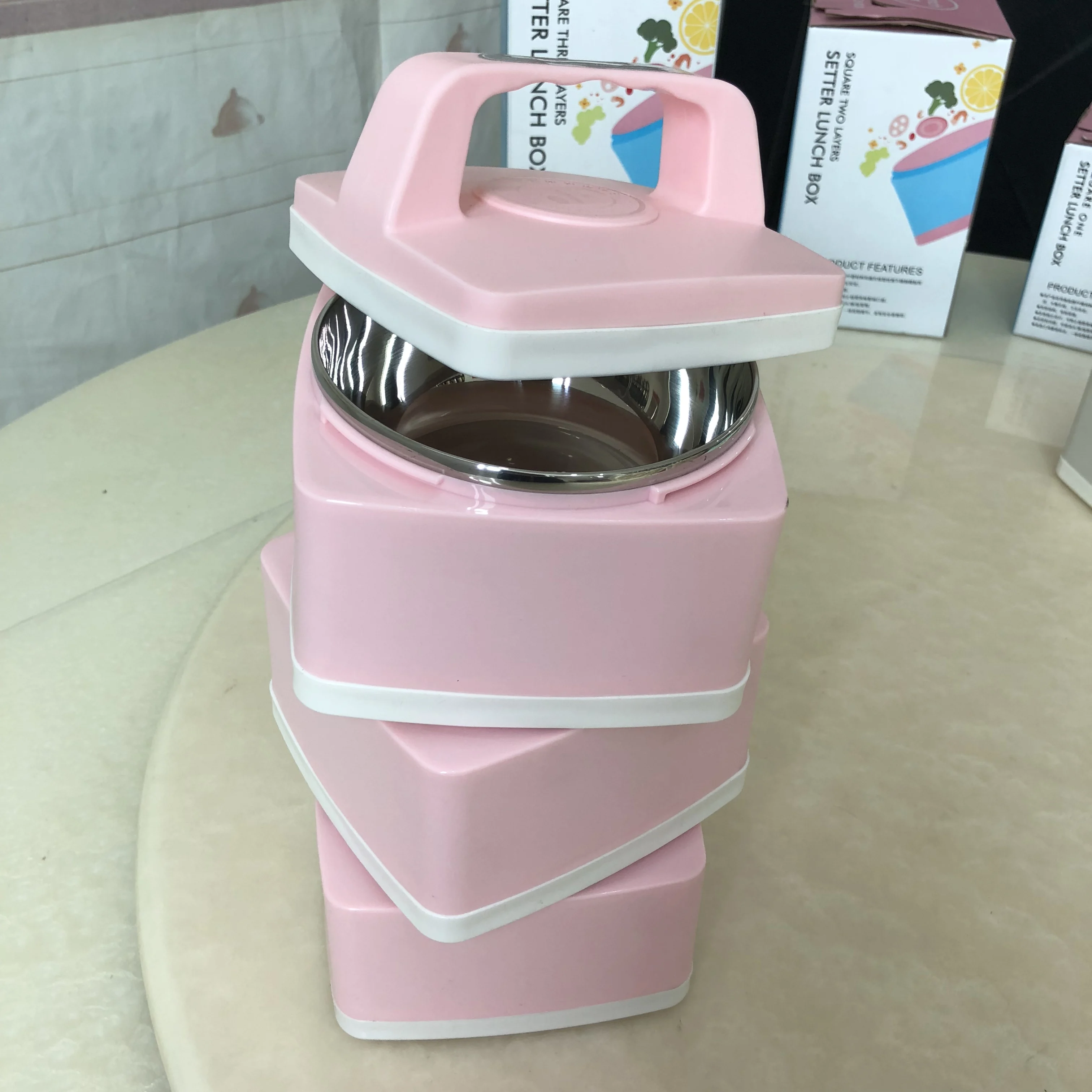 New 18/8 tiffin thermal leakproof bento lunch box container for kids