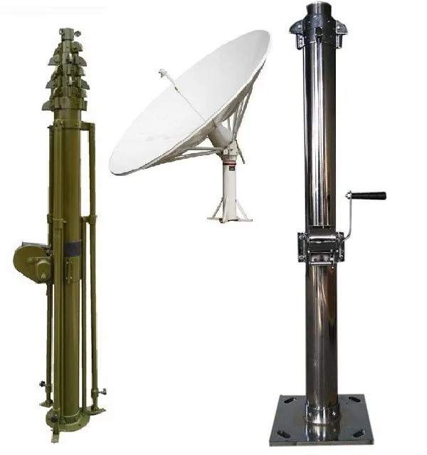 4m Cheap Price Crank Up Antenna Tower Manual Telescopic Mast For Telecommunication