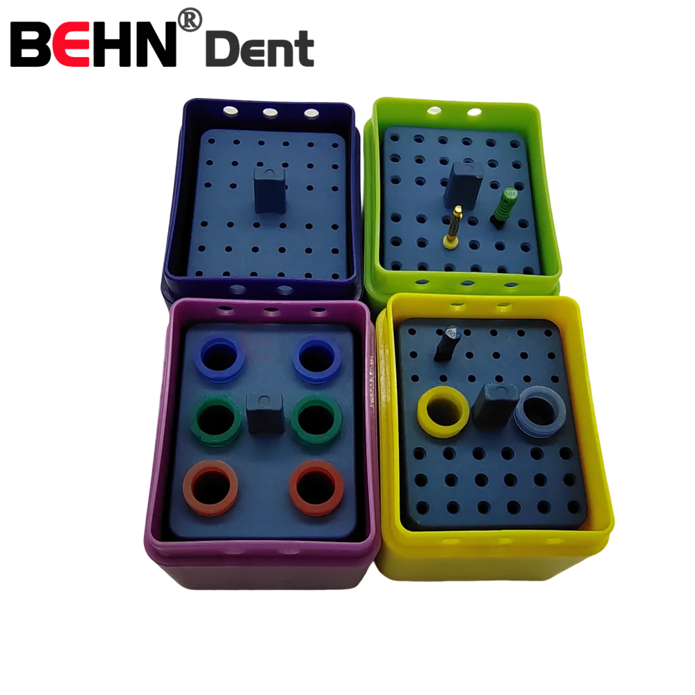 BEHN 36 Holes Endo Box Dental Diamond Burs Box Disinfection Box For Endo Files G.P Points Dental Scaling Tip Holder