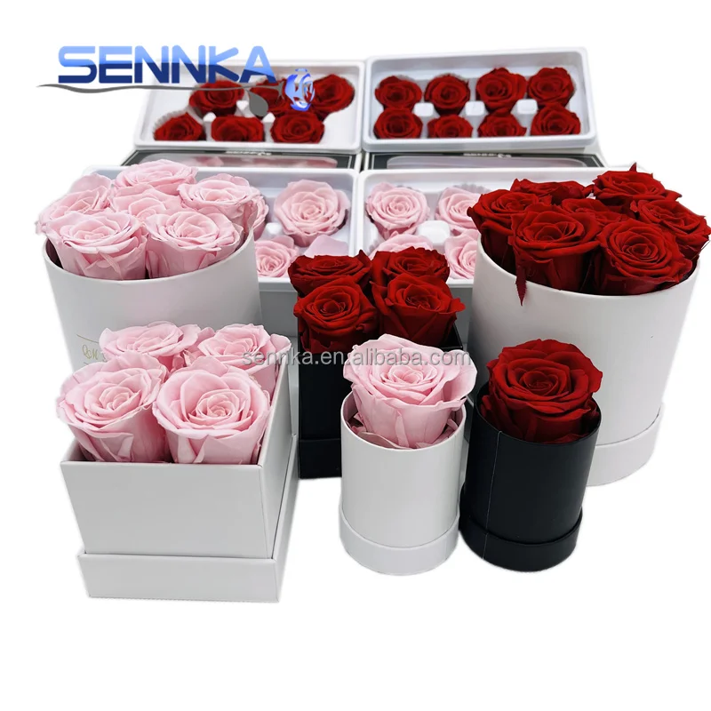 Factory directly Preserved roses with scented Candle box wholesale preserved flowers long lasting roses for Valentines day