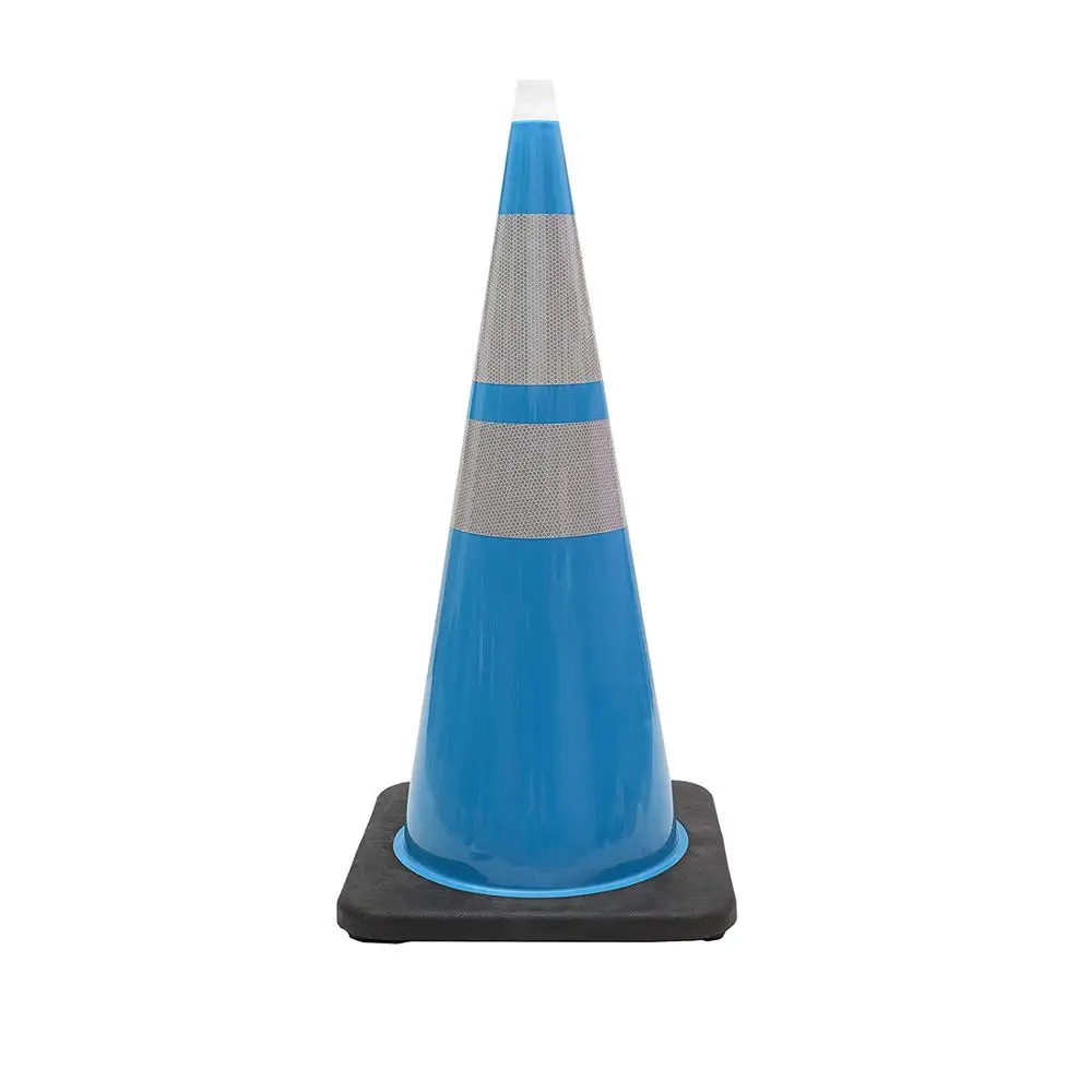 Дорожные конусы EONBON из ПВХ с высокой черной основой, 28 дюймов
