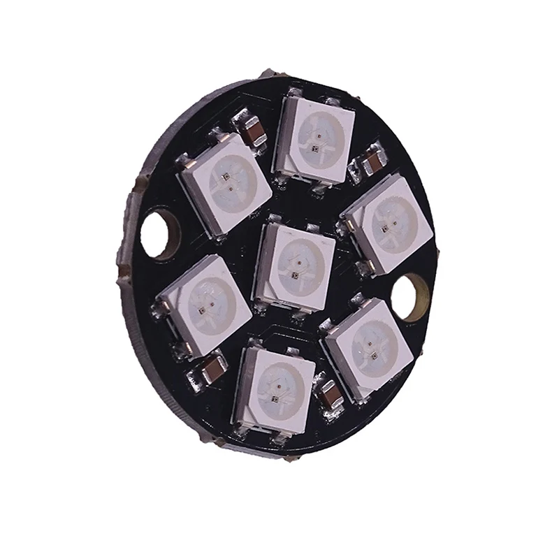 7-WS2812B DC5V 7 цифровая светодиодная панель матрица гибкий светодиодный экран 8*8 5050 RGB WS2812 кольцо индивидуально адресуемые пиксели