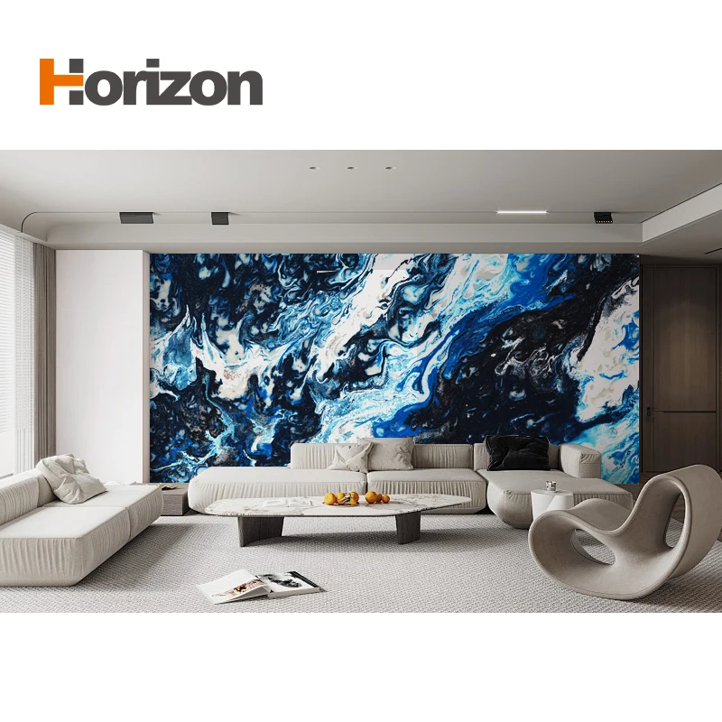 3200x1600 Jade Calacatta Blue Polished Surface Bookmarked Artificial Quartz Marble Stone Countertop Slabs