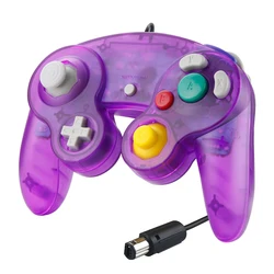 Transparent color Wired Gamepad Controller Joypad with Single Point For GameCube PC for N-G-C Joystick