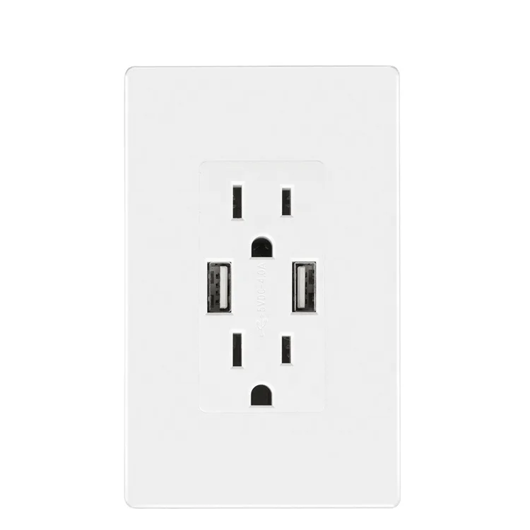  Сетевая розетка с USB-зарядным устройством зарядное устройство usb-разъемом стандарт США штепсельная вилка