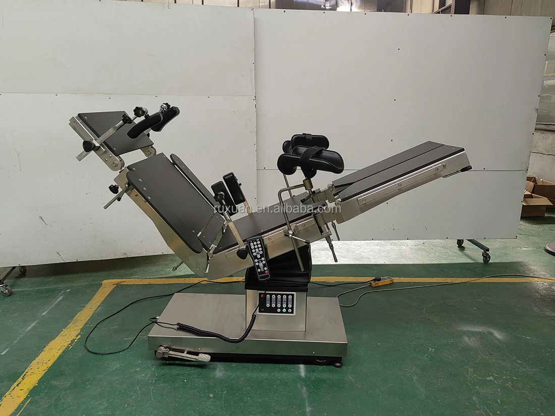 Electric Hydraulic Operating Table for Hospitals Mechanical Manual Surgical Table Steel and Metal Construction