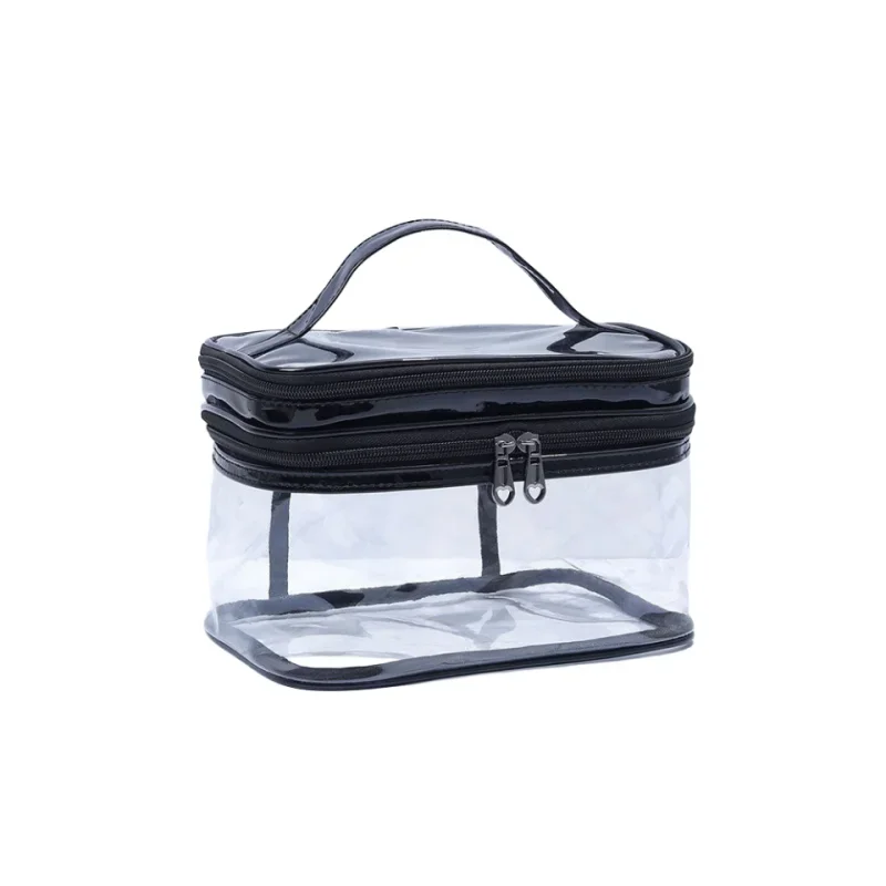 Large capacity dry and wet separation transparent makeup bag Portable travel toiletry storage bag waterproof cosmetics bga