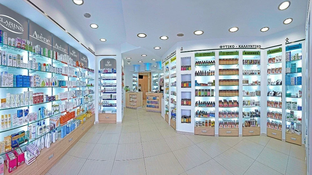 Modern Medical Store Retail Pharmacy Shop Interior Design Display Furniture
