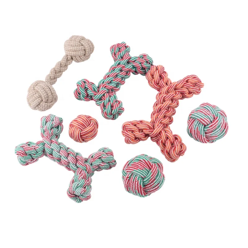 
Christmas Cotton Indestructible Chew Pet Toy Dog Toys Rope 