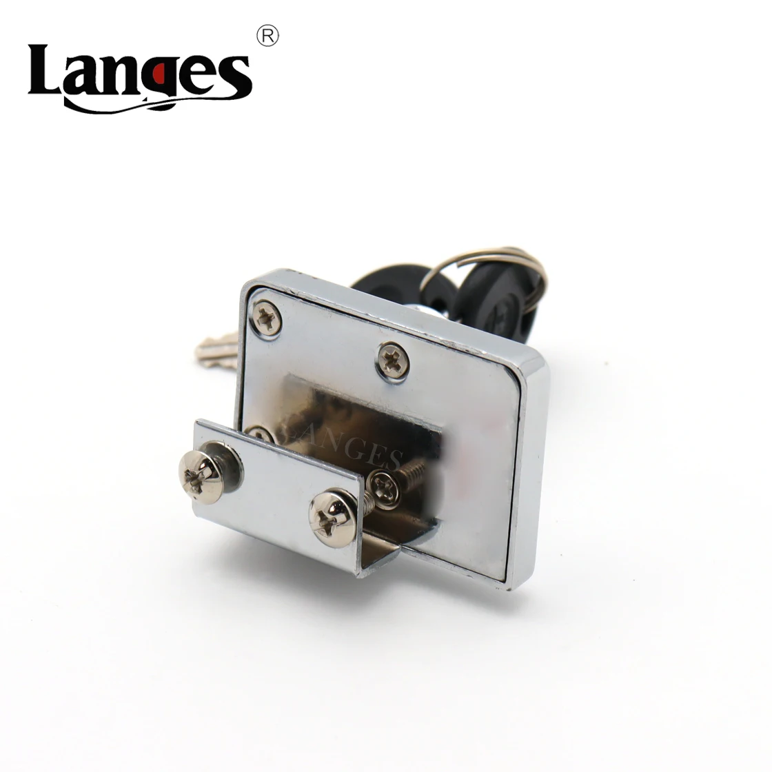 Furniture Lock with Key Zinc Alloy Nickel Desk Cupboard Drawer Glass Wine Display Cabinet Door Locker Screw Fixing