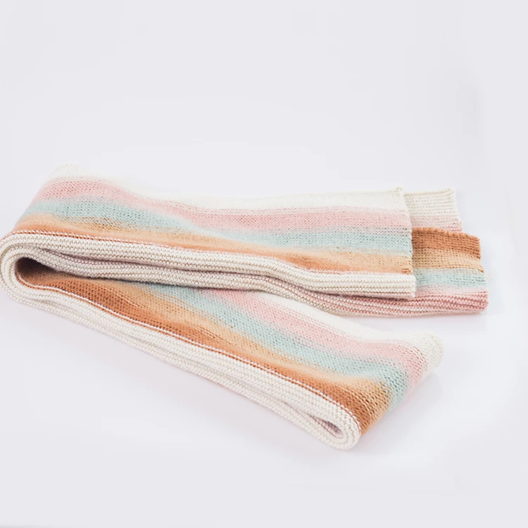 
Knitted Scarf Travel Cycling Scarf Low Price Warm Winter Custom Logo Custom Size Custom Colour Women Jacquard Long Embroidered 