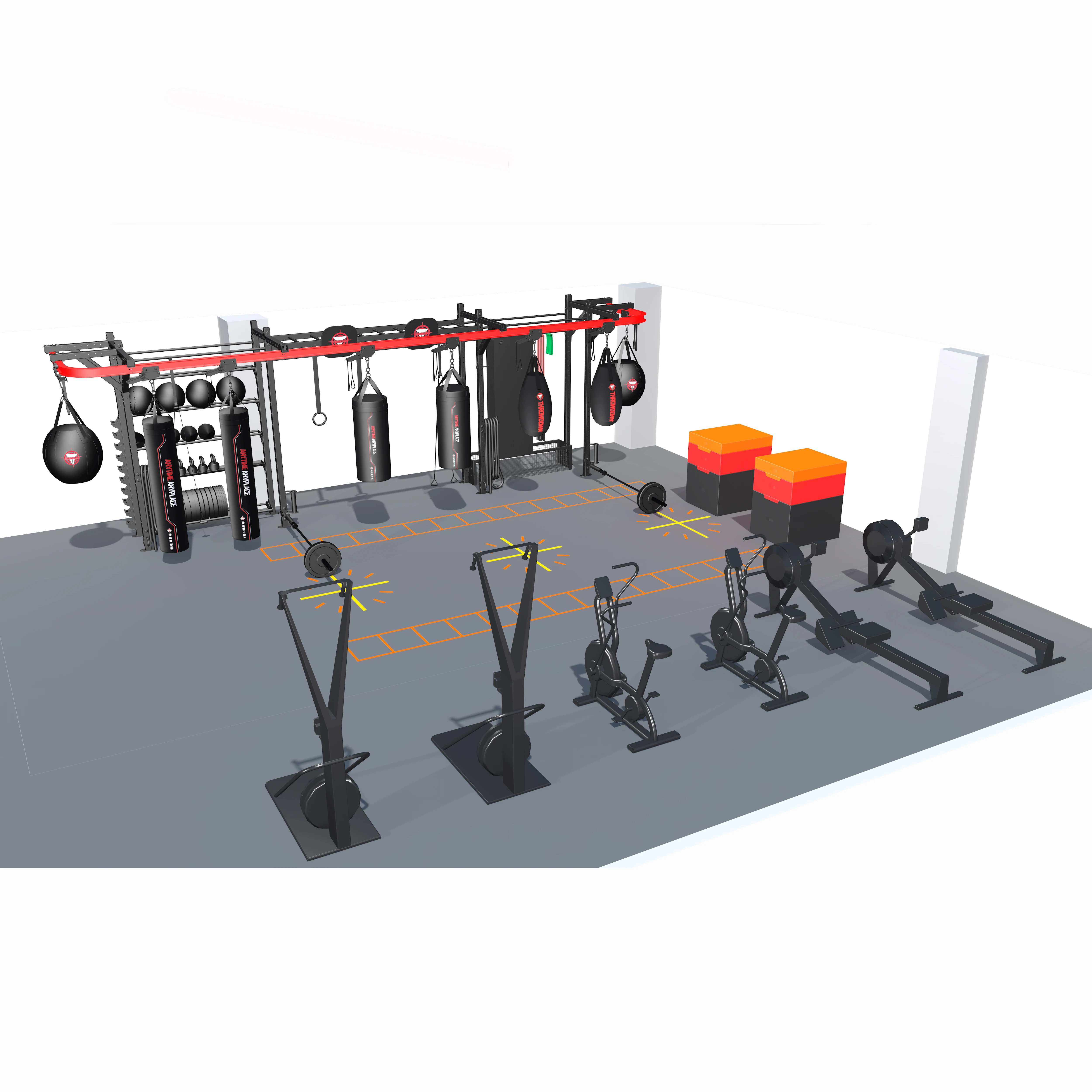 Multi Station Fitness Cross Fit Station 8 Station Multi Gym Equipment Life Fitness