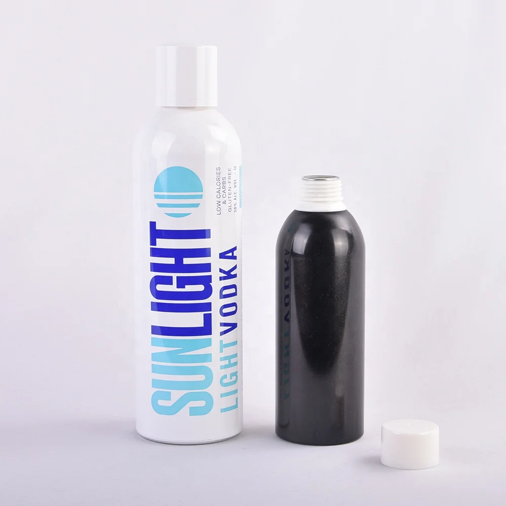 Customized 8 Color Printing Aluminium Bottle 700ml 750ml 1000ml Metal Packaging Vodka Aluminum Bottle for Whiskey Gin Spirit