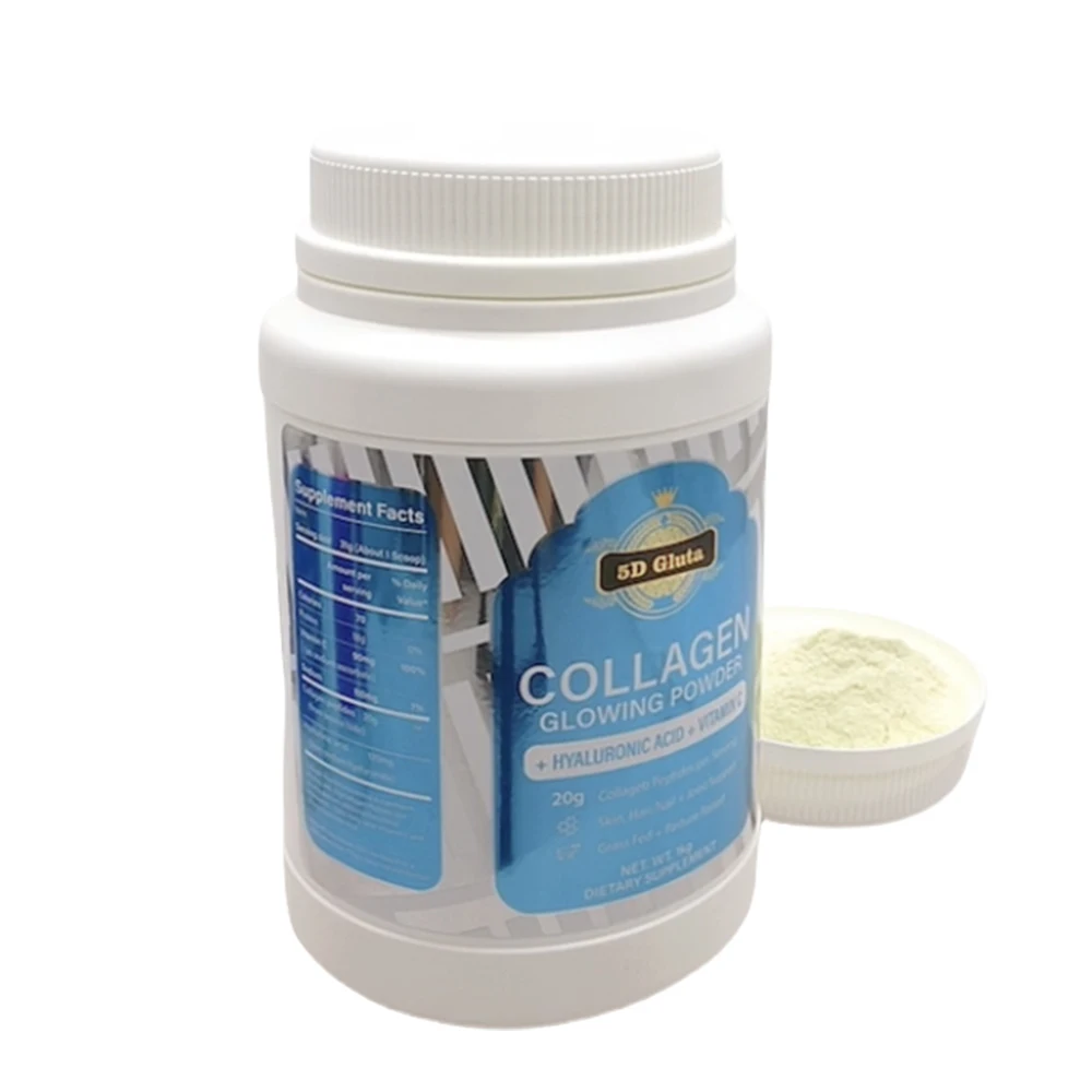 5D gluta row WHEY Multi Collagen Glowing Powder protein Vitamin C Repair Daily supplement Organic 1KG drink Powder