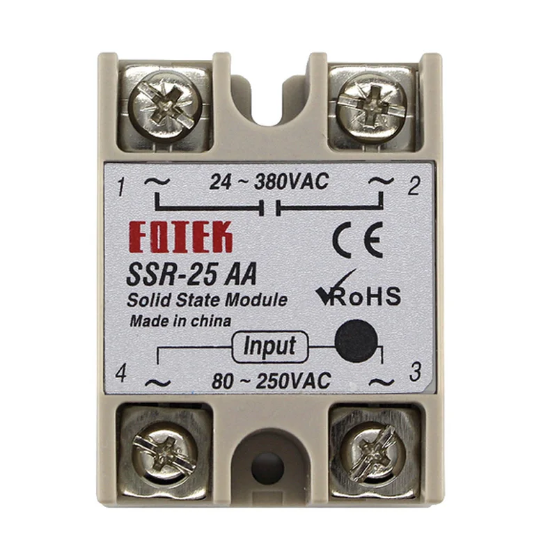 SSR-10AA SSR-25AA SSR-40AA 10A 25A 40A Solid State Relay Module 80-250V Input AC 24-380V AC Output solid state relay
