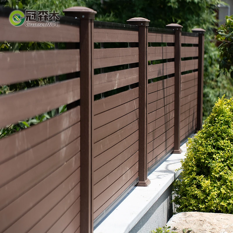 DIY size wpc fence Panel wood plastic Composite Boards 1.8*1.8M WPC Aluminum wpc fence for outdoor