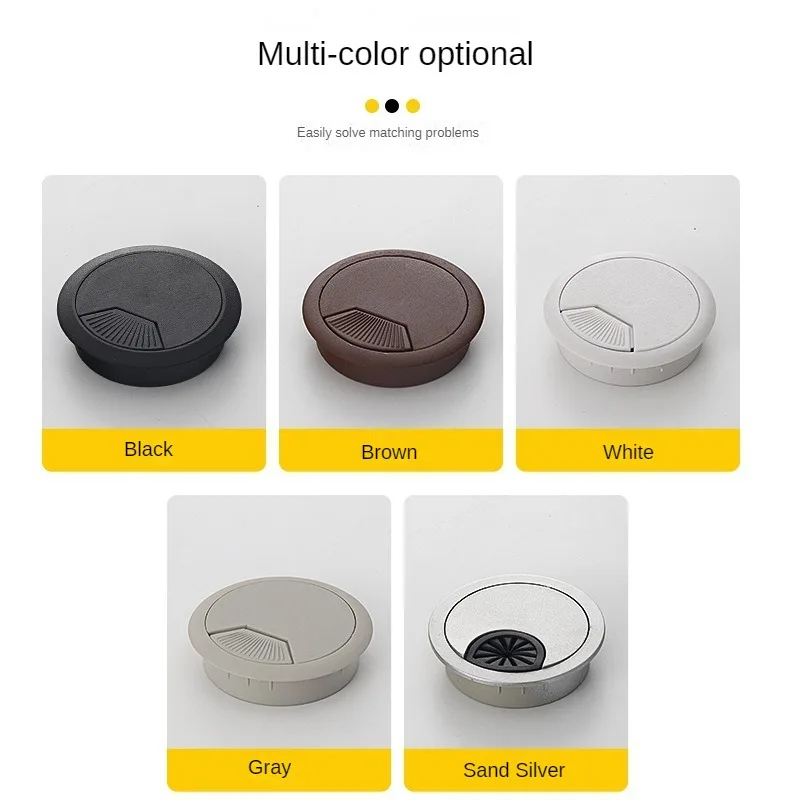 Hot Selling Plastic Round Wire Box Cable Management Box Conference Desk Table Cable Management Office Furniture Plastic Grommet