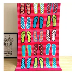 wholesale 100% cotton small MOQ soft feel high quality promotional souvenir custom digital printing cotton velour beach towel