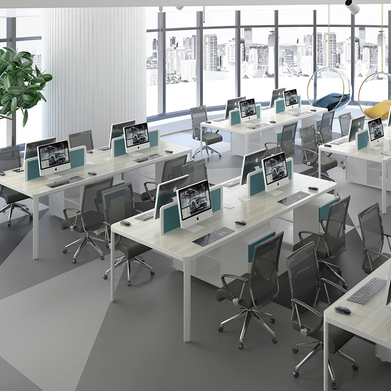 WISDA newest CEO manager simple computer executive desk 4 seat office desk modular office workstation
