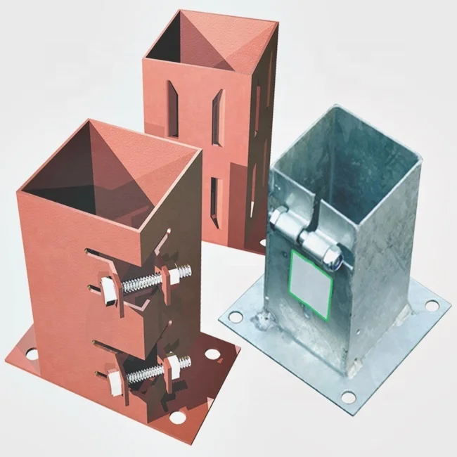 Factory Powder Coated Steel Spike Support for Wood Fence Post