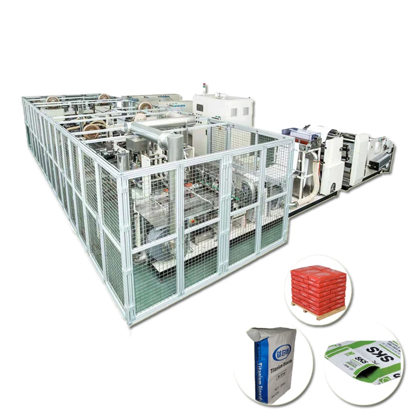 50KG Cement Packaging Bag Making Machine PP Woven Block Bottom Valve Cement Bag Making Machines Automatic