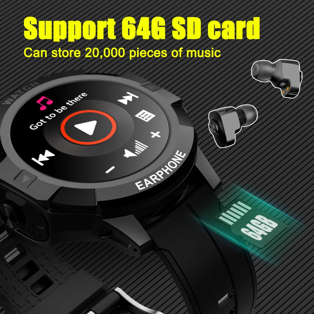 2022 Hot sell  2in1 OEM TWS wireless earbuds Watch phone call SD card  Music health reminder Smart watch