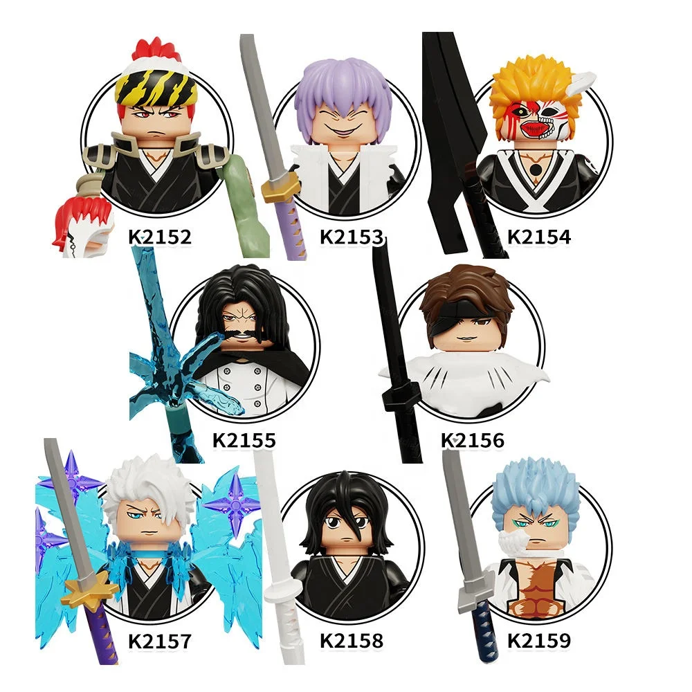 KDL820 Anime Jump Comics Bleach Bricks Abarai Renji Ichimaru Gin Kusajishi Ichigo Yhwach Aizen Sousuke Building Blocks Kids Toys