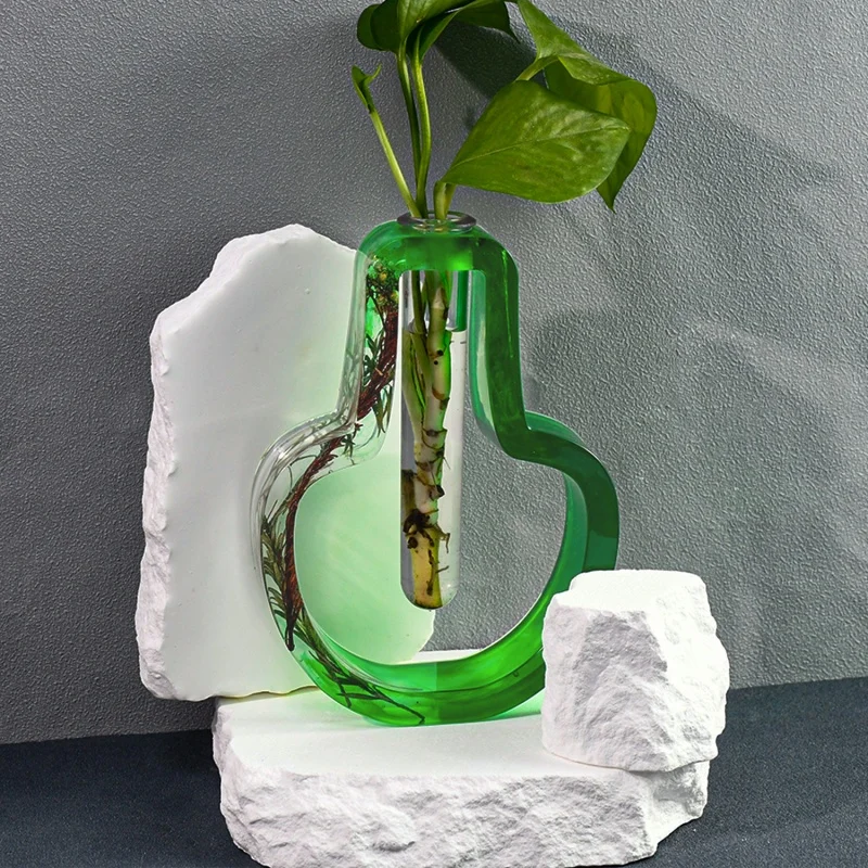 DLR1357 wholesale DIY 3styles hollow molding home craft art flower arrangement epoxy resin hydroponic vase silicone moulds