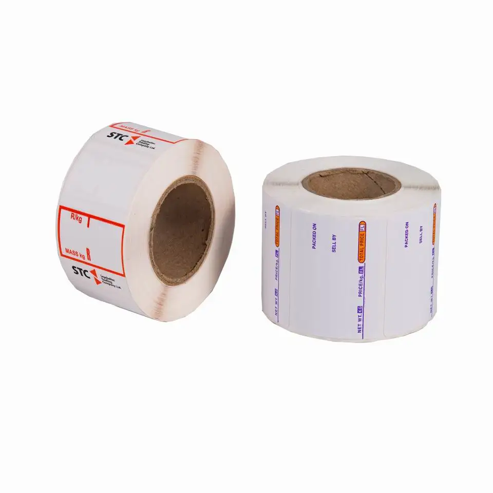 High Quality Paper Plain Direct Thermal Label Self-adhesive Packaging Food Sticker Label