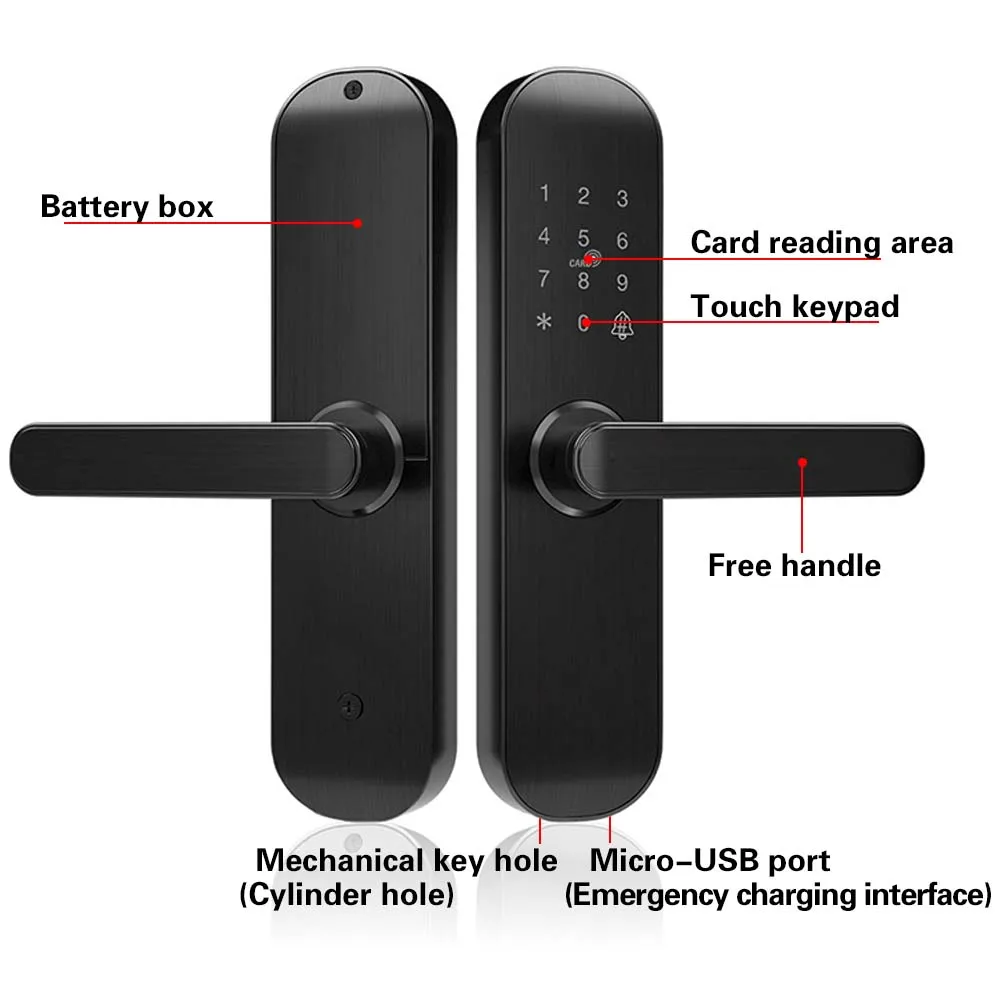 TTLOCK APP Smart Door Lock Wholesale Price Security Rfid Digital Tuya BLE/WIFI Remote Control Fingerprint Smart Lock