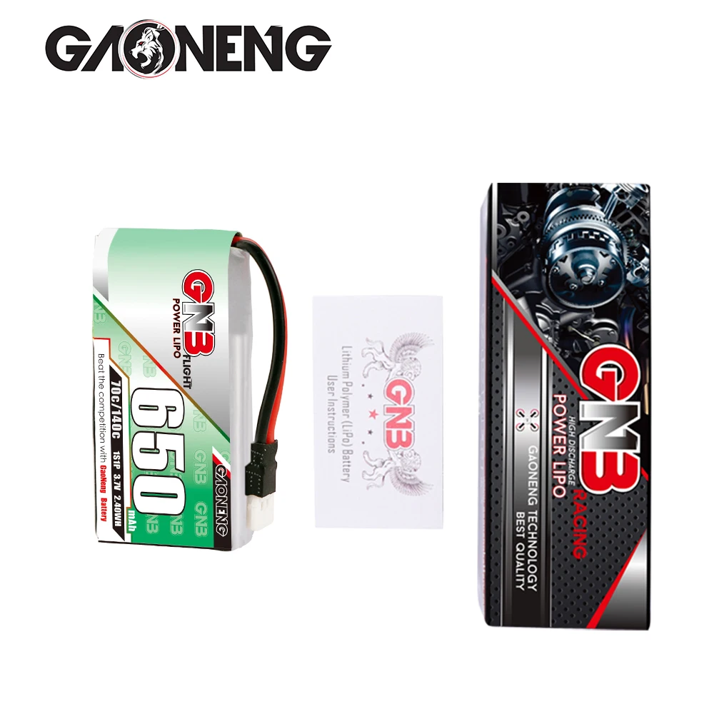 Аккумулятор GAONENG GNB 650 мАч 1S 70C 140C 3 7 в FPV LiPo Molex 51005 для дрона Micro Four Axis