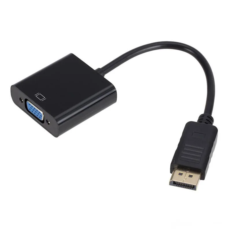 DP to VGA Converter DisplayPort DP TO VGA Cable Male to Female DP TO VGA Adapter for PC Computer Laptop HDTV Monitor Projector