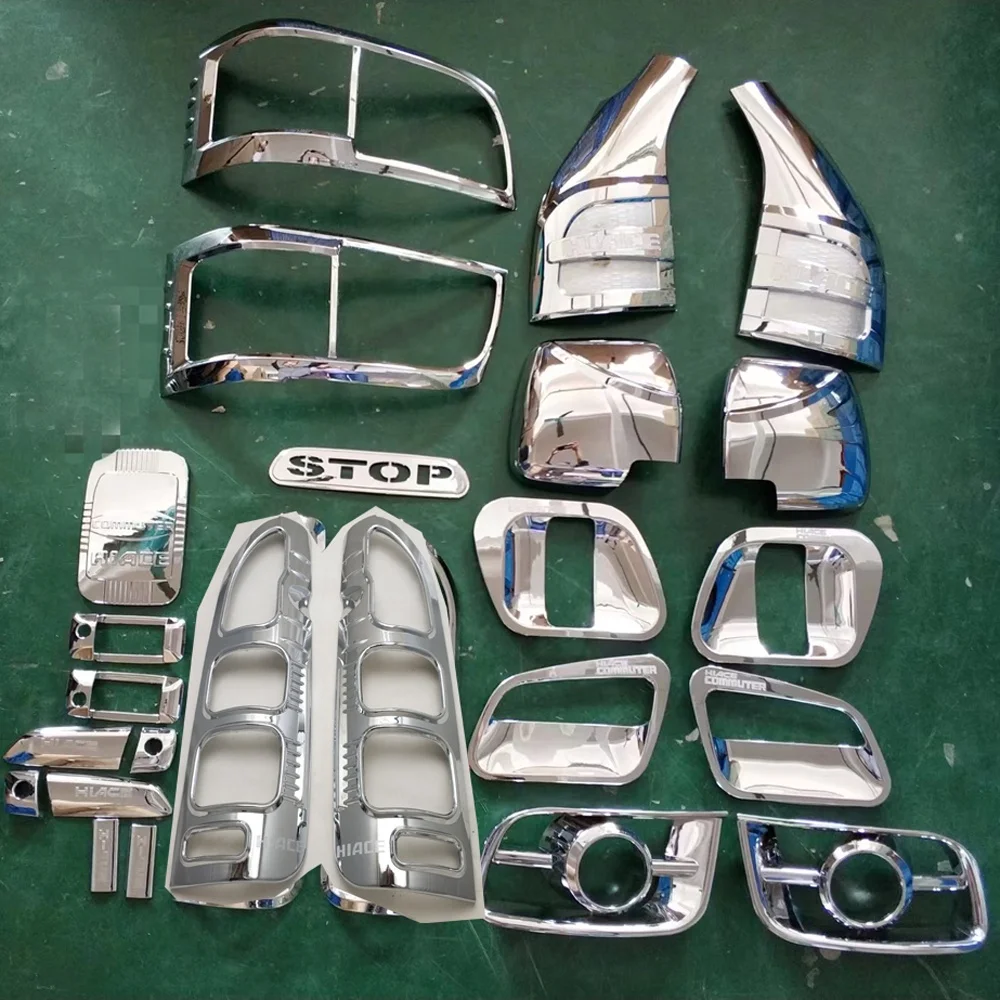 Hiace van KDH200 2010-2013 ABS chrome accessoires kit door handle auto lamp cover parts body kits