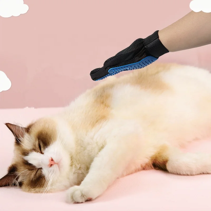  Custom Silicone Pet Hair Remover Brush Glove Deshedding Groom for Dog Animals