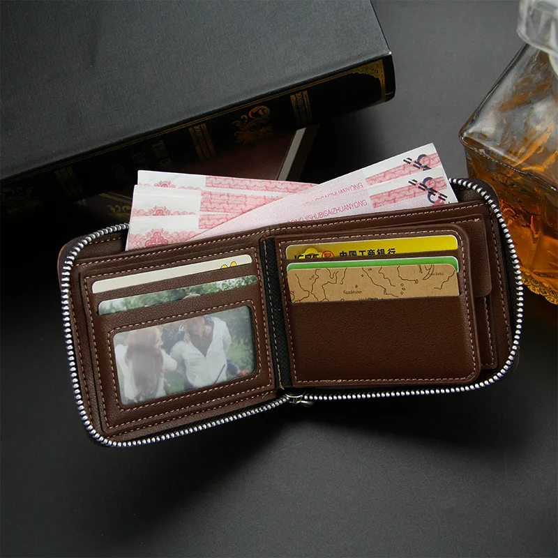 Hot Sale Man Wallet Vintage Male Short Wallet Casual Men Coin Purse Small Money Clips Bags