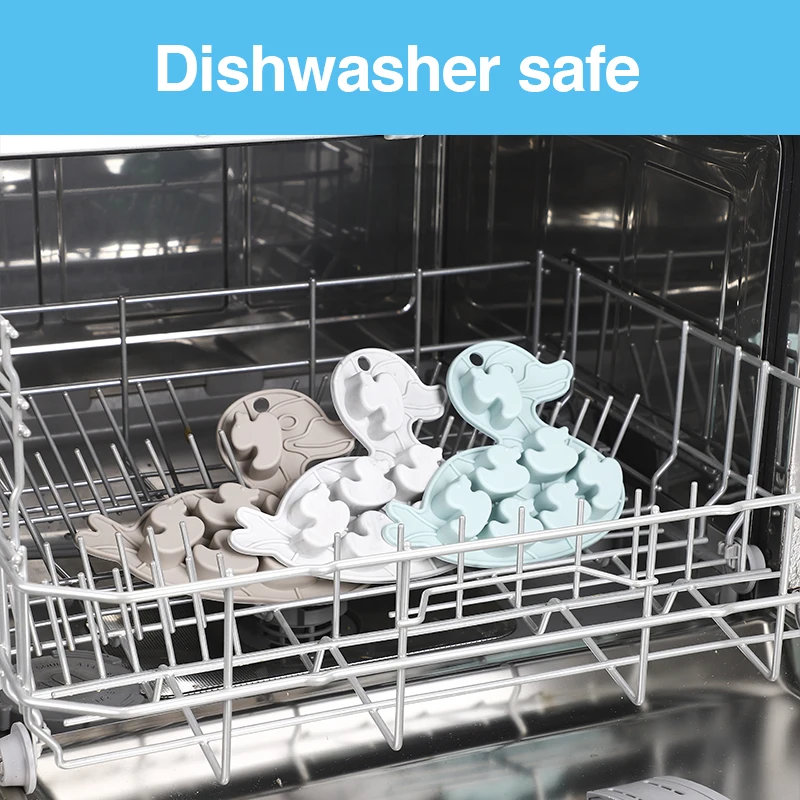 Baby Food 3d Animal Duck Shaped Kitchen Tools Silicone Cake Chocolate Molds Lovely Ice Cube Tray