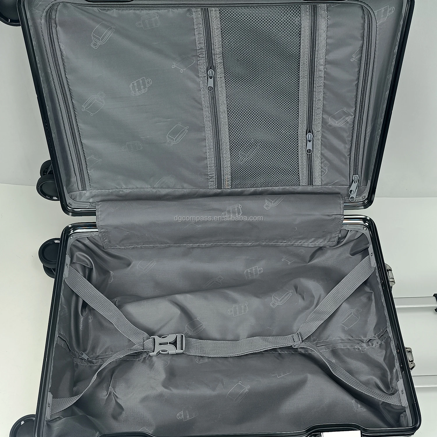 Cheap Price Trolley Luggage Case with Aluminium Frame Spinner Caster Unisex Design PC Material 3 pcs set aluminum frame Suitcase