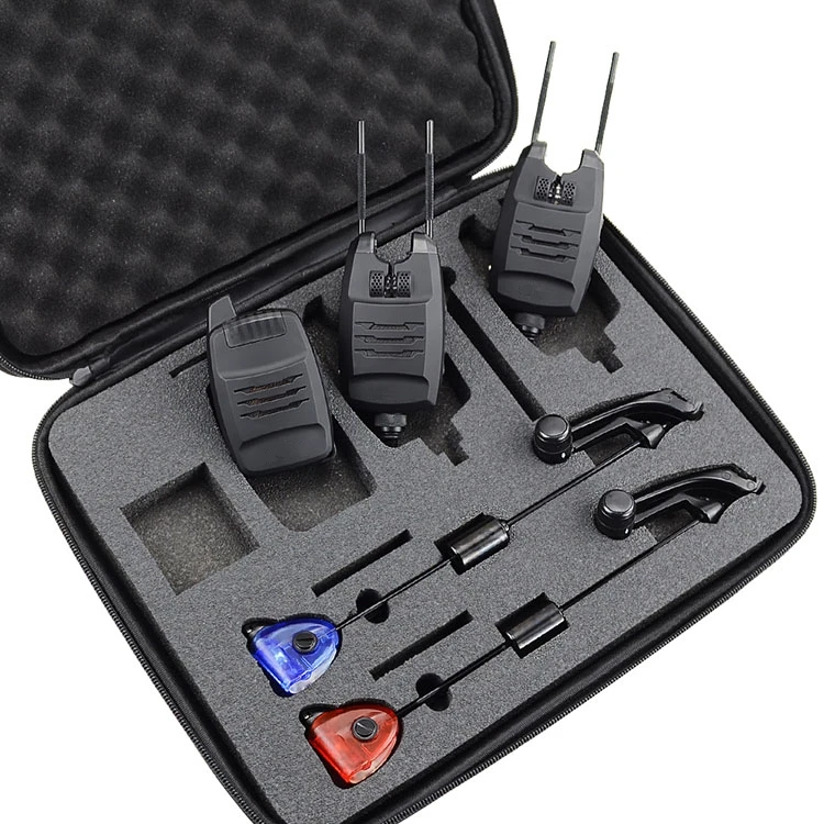 Carp Fishing Alarm Set Sounds and LED Alarming Wireless Fishing Bite Alarm Indicator Electronic with Snag Ear Bar