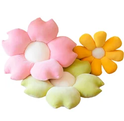 Daisy Flower Floor Pillow For Home Decorative Seating Cushion Velvet Plush Stuffed Toy For a Reading  Bed Room or Watching TV