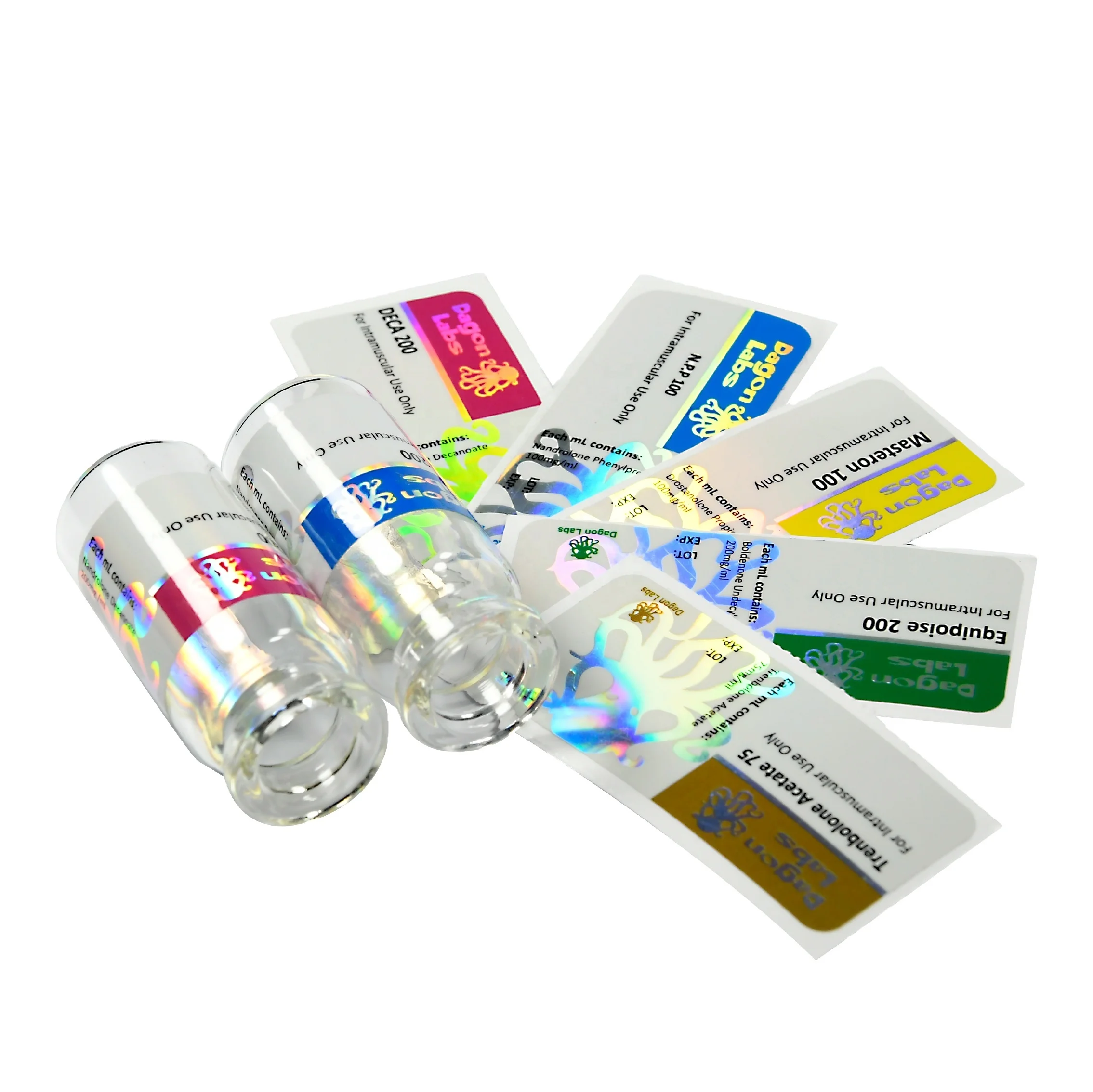 custom 10ml hologram steroid vial box label